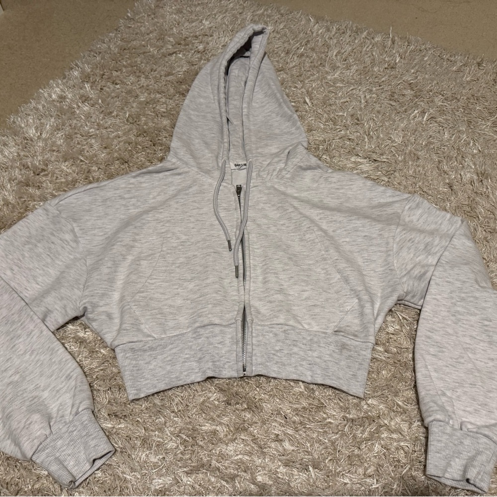 Garage Cropped Zip-Up Hoodie